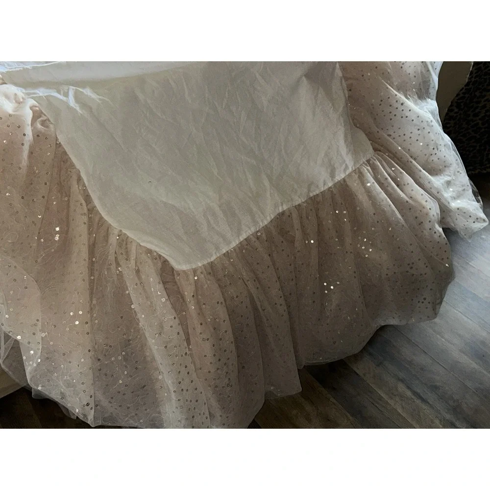 Emily & Meritt for Pottery Barn Tulle Kids Bedskirt 28x52x16 Crib Or Toddler Bed